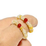 24 Types Crystal Beaded Rings Wholesale Moss Agate Chevron Amethyst Red Jasper