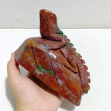 2 Pieces Ocean Jasper Lizard Carving #6