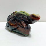 2 Pieces Ocean Jasper Lizard Carving #6