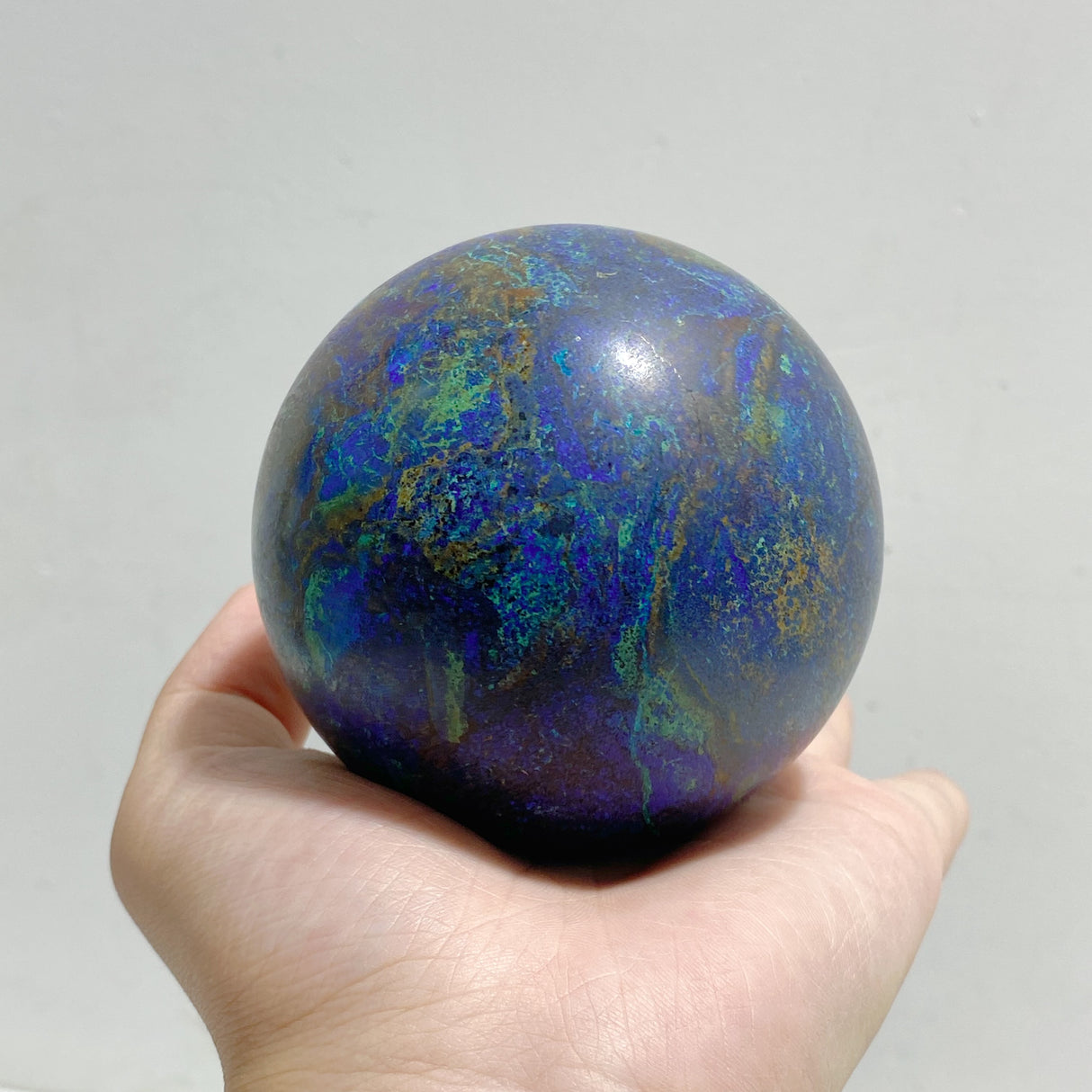 6 Pieces Azurite Mixed Malachite Spheres #2