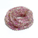 6mm White Garden Quartz 3 - Loop Bracelets Wholesale Closeout - Wholesale Crystals