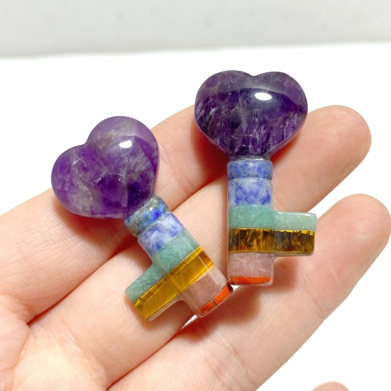 7 Chakra Heart Key Shape Wholesale - Wholesale Crystals