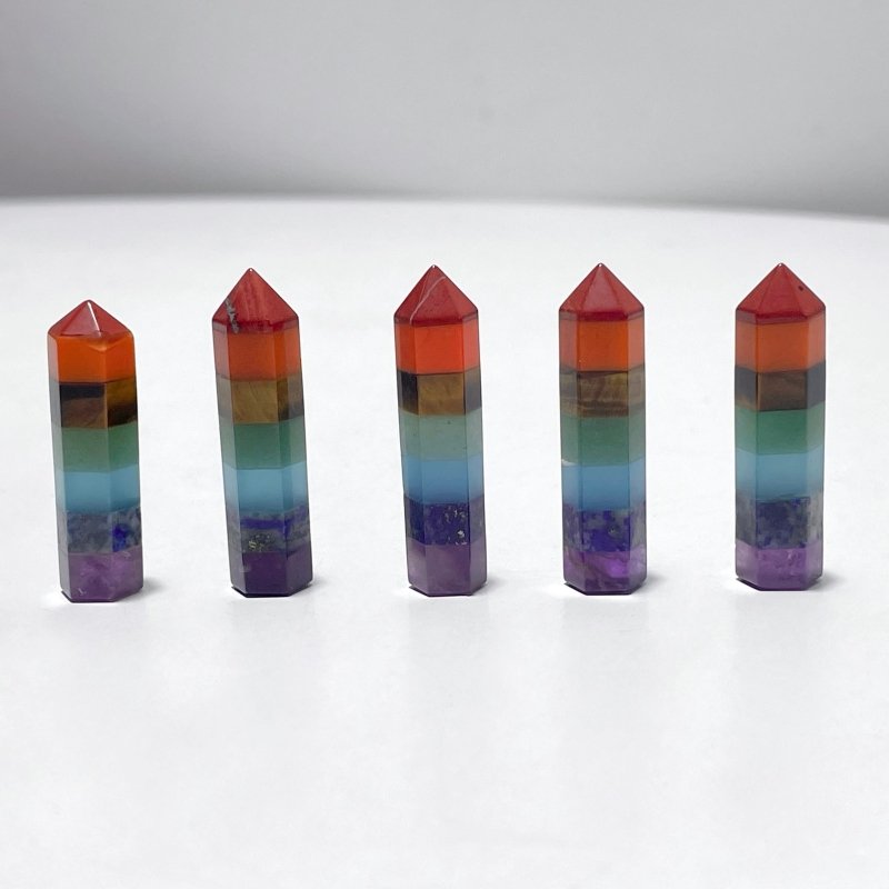 7 Chakra Mini Crystal Point Wholesale - Wholesale Crystals