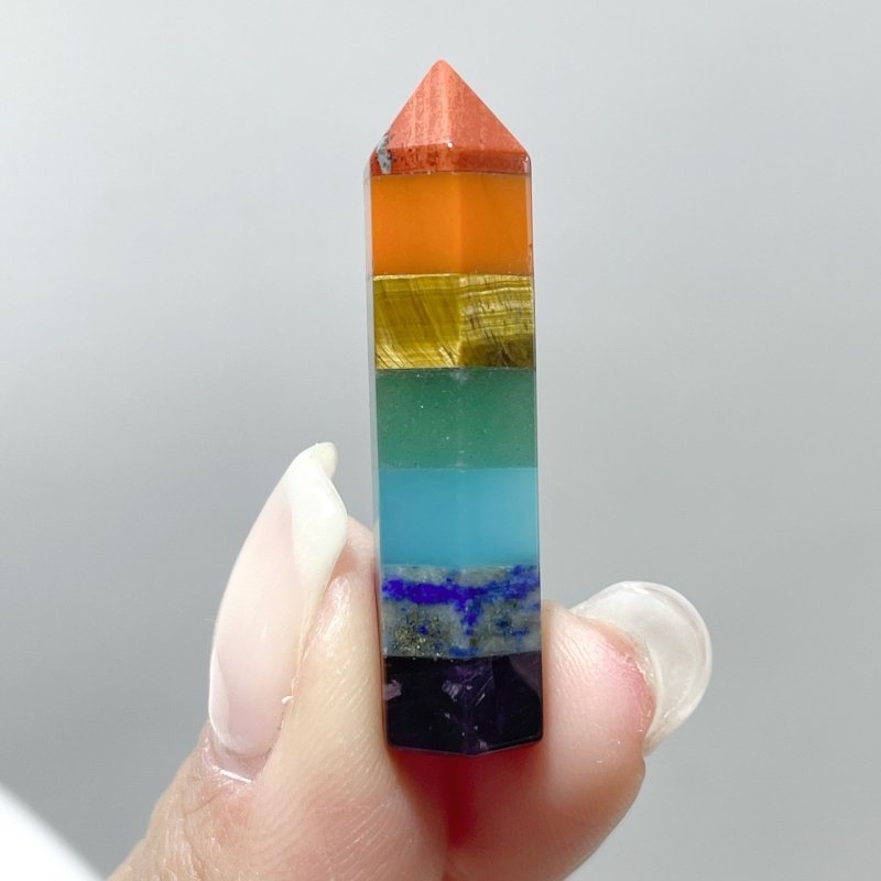 7 Chakra Mini Crystal Point Wholesale - Wholesale Crystals