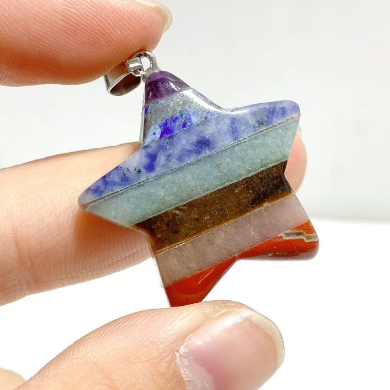 7 Chakra Star Pendants Wholesale - Wholesale Crystals