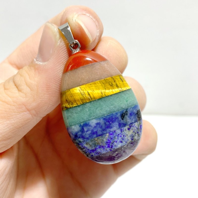 7 Chakra Waterdrop Pendants Wholesale - Wholesale Crystals