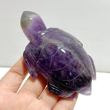 7 Pieces Chevron Amethyst Sea Turtles Carving - Wholesale Crystals