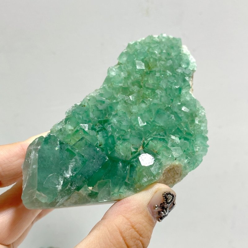 7 Pieces Green Fluorite Specimen Cubic Raw Stone -Wholesale Crystals