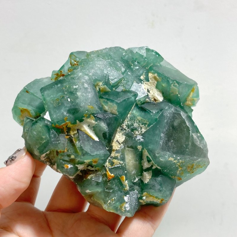 7 Pieces Green Fluorite Specimen Cubic Raw Stone -Wholesale Crystals