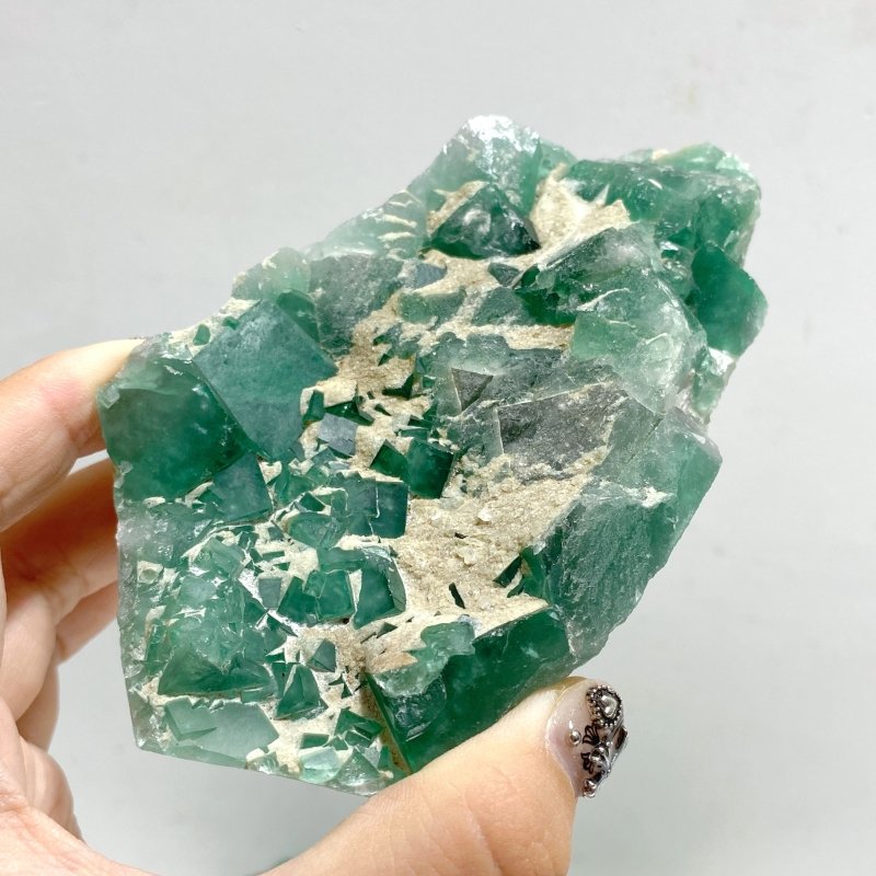 7 Pieces Green Fluorite Specimen Cubic Raw Stone -Wholesale Crystals