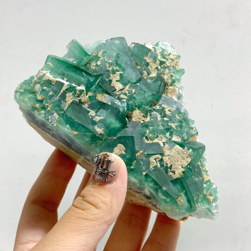7 Pieces Green Fluorite Specimen Cubic Raw Stone -Wholesale Crystals