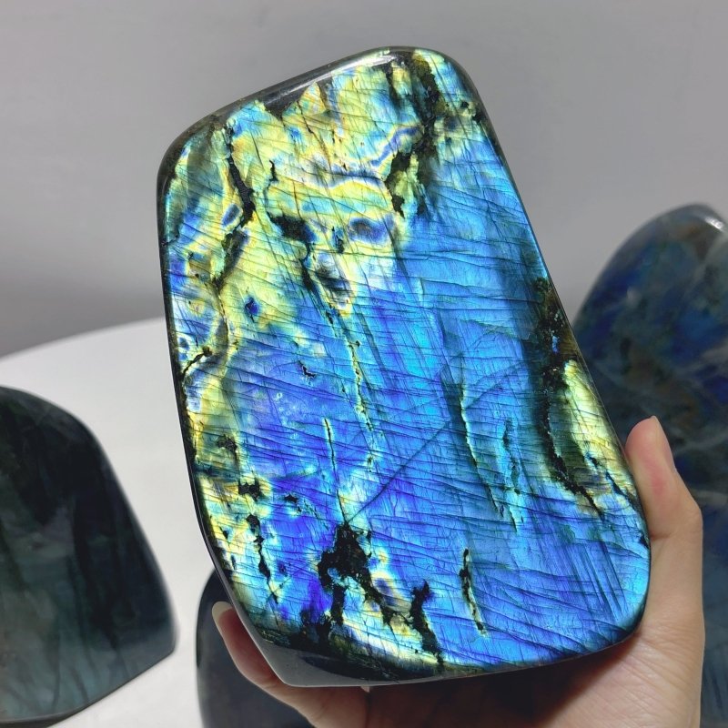 7 Pieces Large Labradorite Free Form High Quality - Wholesale Crystals