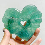 7 Pieces Rainbow Fluorite Heart Carving With Stand -Wholesale Crystals