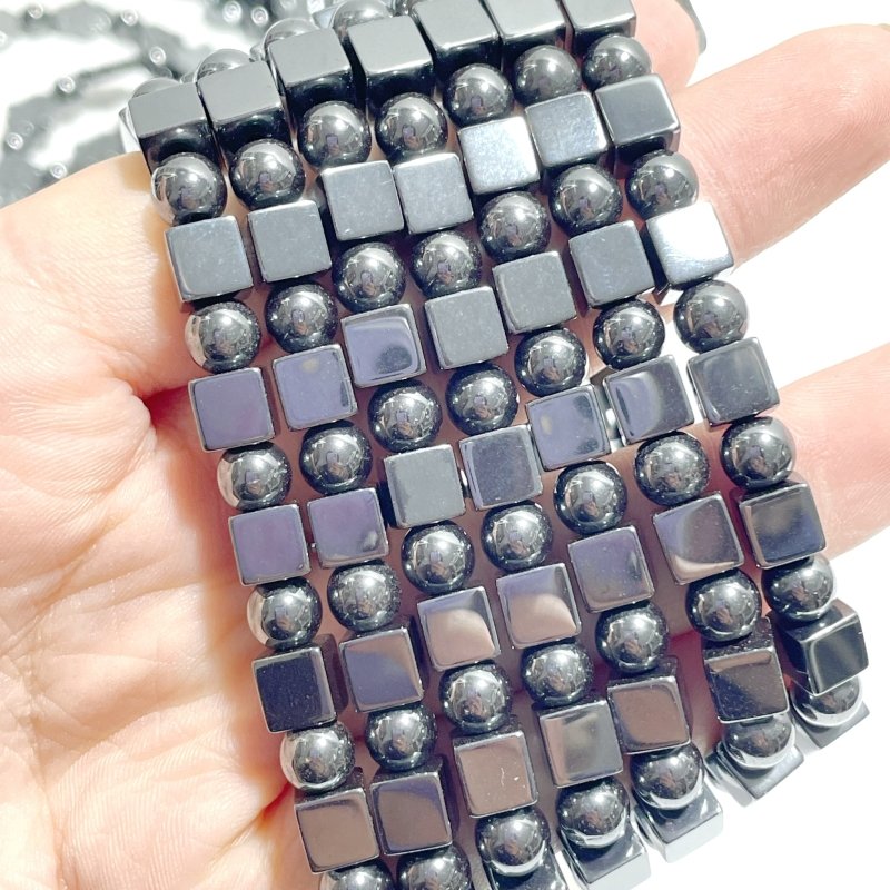 7 Styles Hematite Bracelets Star/Moon/Heart/Hamsa Hand Wholesale - Wholesale Crystals