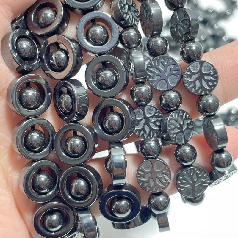 7 Styles Hematite Bracelets Star/Moon/Heart/Hamsa Hand Wholesale - Wholesale Crystals