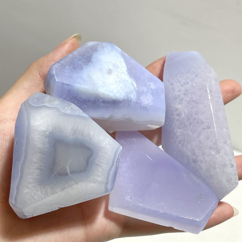 70 Pieces Polished Blue Chalcedony Free Form - Wholesale Crystals