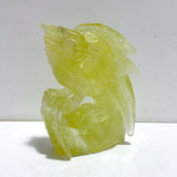 Unique Citrine Flying Dragon Castle Carving