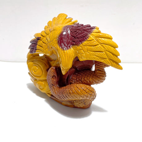 Unique Mookaite Eagle&Snake Carving