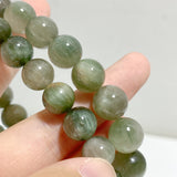 2 Pieces Green Rutile Quartz Cat Eye Flash Bracelets