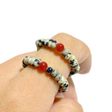 24 Types Crystal Beaded Rings Wholesale Moss Agate Chevron Amethyst Red Jasper