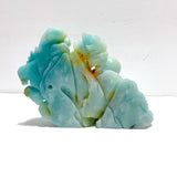 Beautiful Caribbean Calcite Two Dragons Playing with a Pearl Carving