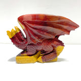 Unique Mookaite Flying Dragon Castle Carving