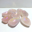 8 Pieces Aura Rose Quartz Bowl Carving - Wholesale Crystals