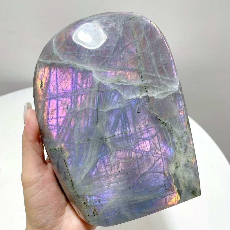 8 Pieces Beautiful Large Purple Labradorite Free Form - Wholesale Crystals