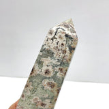 8 Pieces Green Sakura Flower Agate Point - Wholesale Crystals