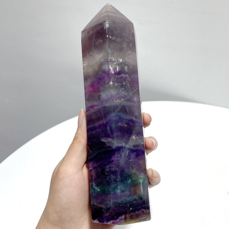 8 Pieces Large Colorful Fluorite Tower - Wholesale Crystals