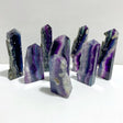 8 Pieces Rainbow Fluorite Raw Side Tower - Wholesale Crystals