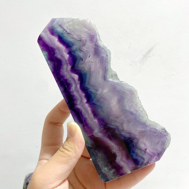 8 Pieces Rainbow Fluorite Raw Side Tower - Wholesale Crystals