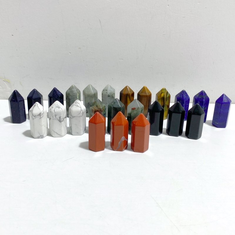 8 Types Mini Crystal Tower Wholesale Howlite Red Jasper Labradorite - Wholesale Crystals