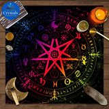 8 Vintage Rune Pentagram Tarot Tablecloth - Wholesale Crystals