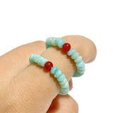 24 Types Crystal Beaded Rings Wholesale Moss Agate Chevron Amethyst Red Jasper