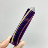 High Quality 5-8cm Rainbow Fluorite Four-sided Tower Point Wholesale
