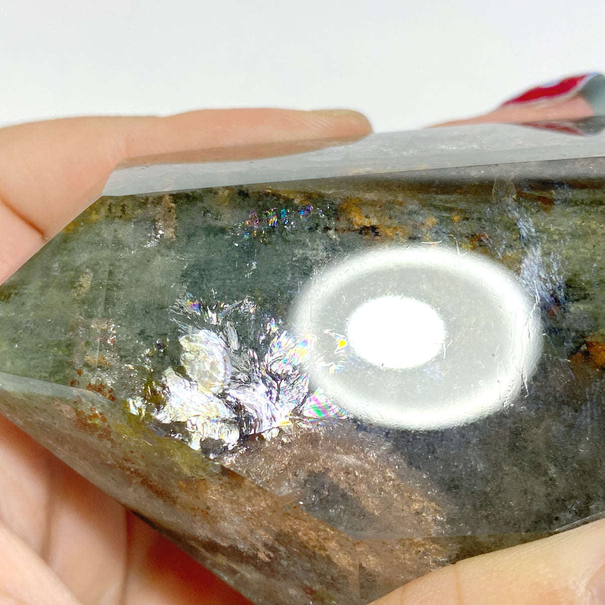 Garden Quartz Raw Bottom Point With Stand #4