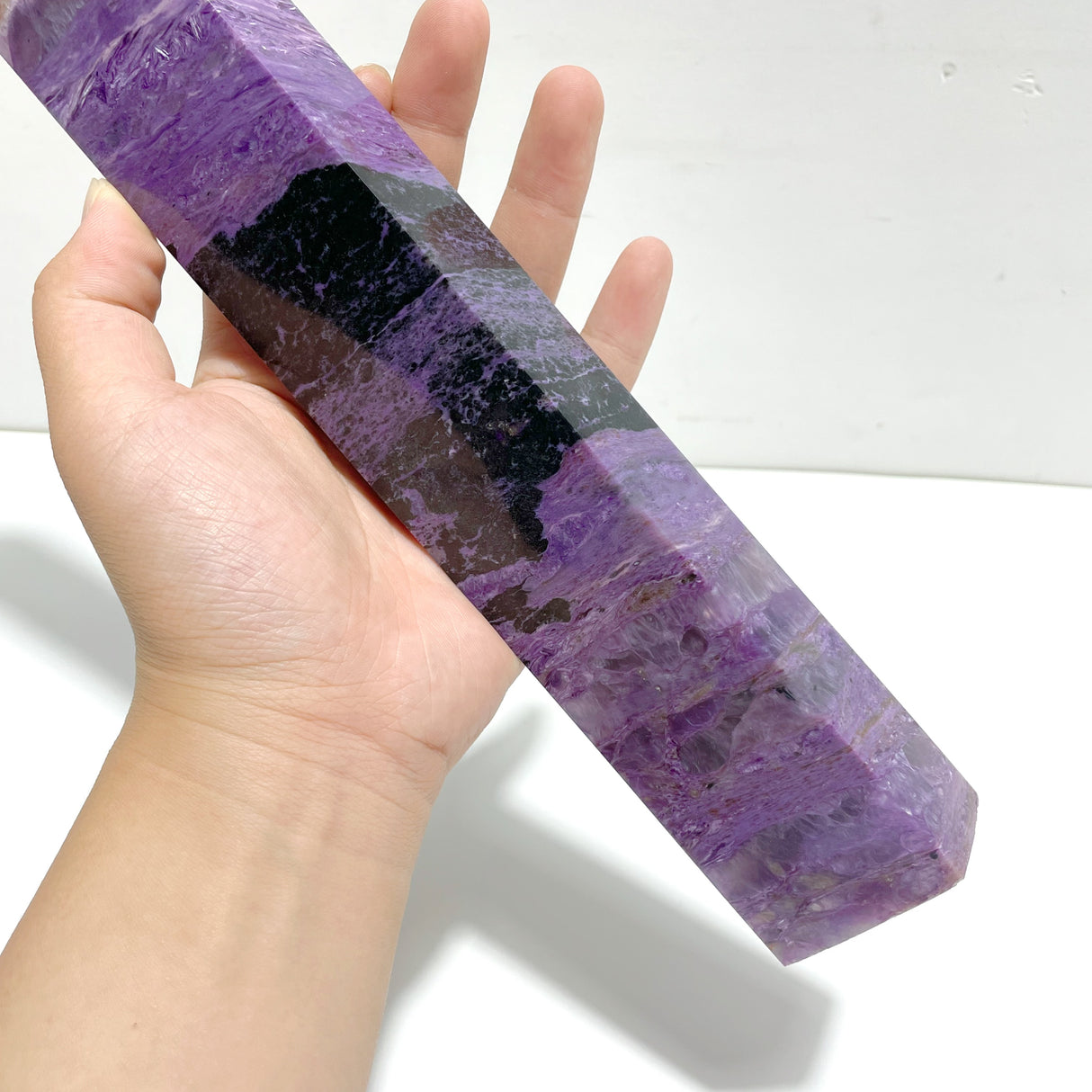 2 Pieces Charoite Four-sided Tower For Collection #A05