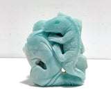 Beautiful Caribbean Calcite Lizard Carving