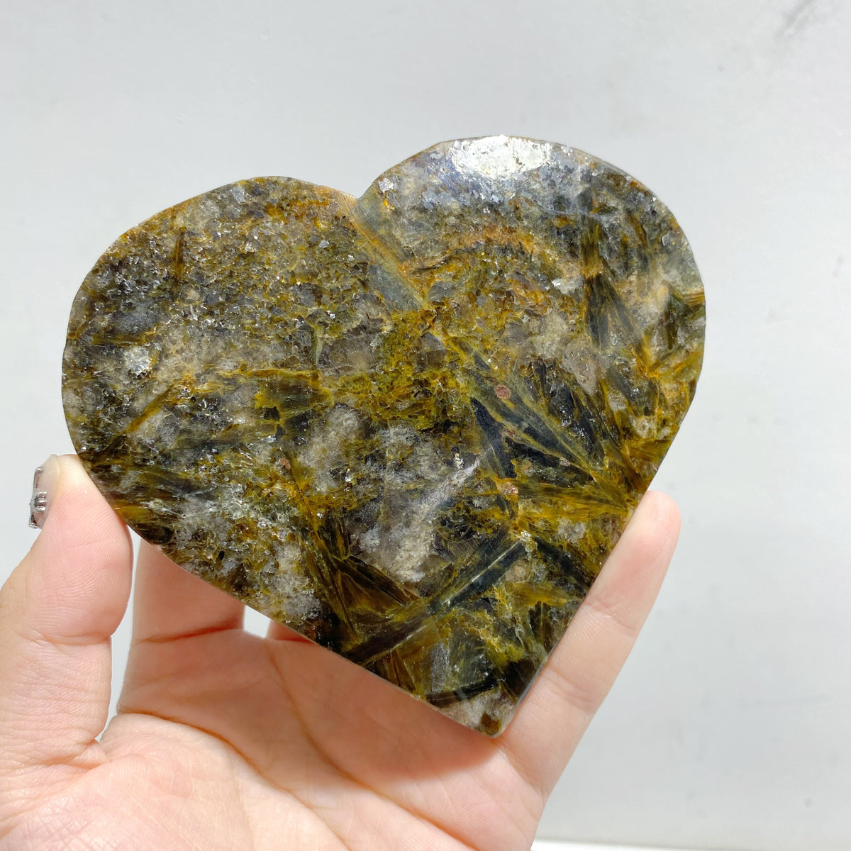 14 Pieces Green Mica Heart