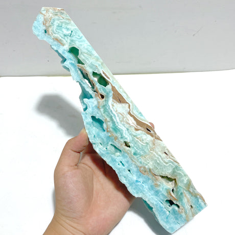5 Pieces Large Blue Hemimorphite Four-Sided Tower Point Raw Side