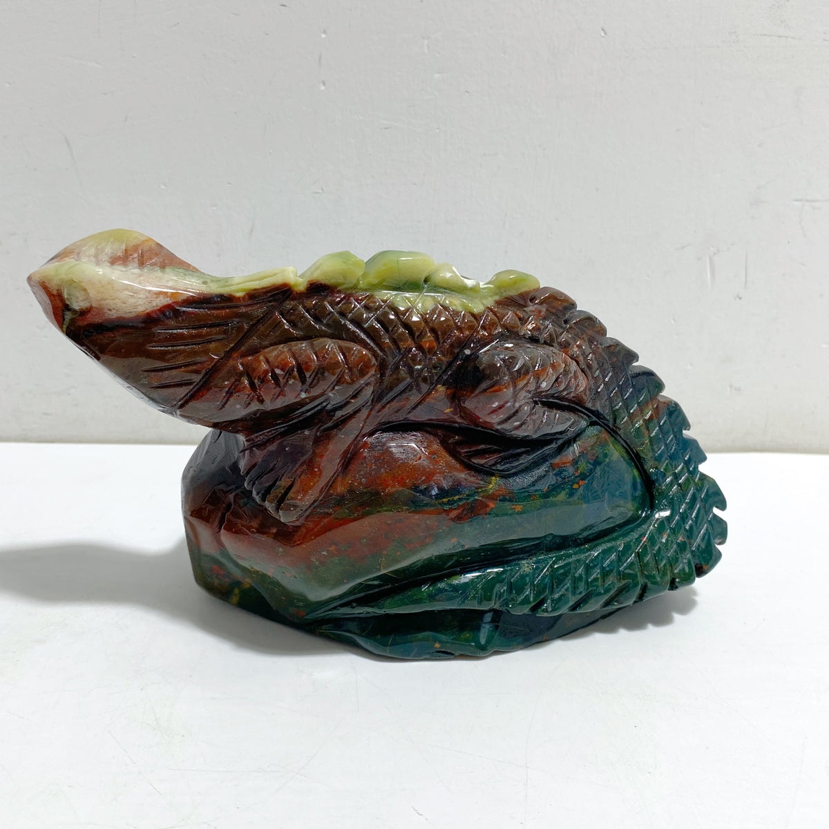 2 Pieces Ocean Jasper Lizard Carving #6
