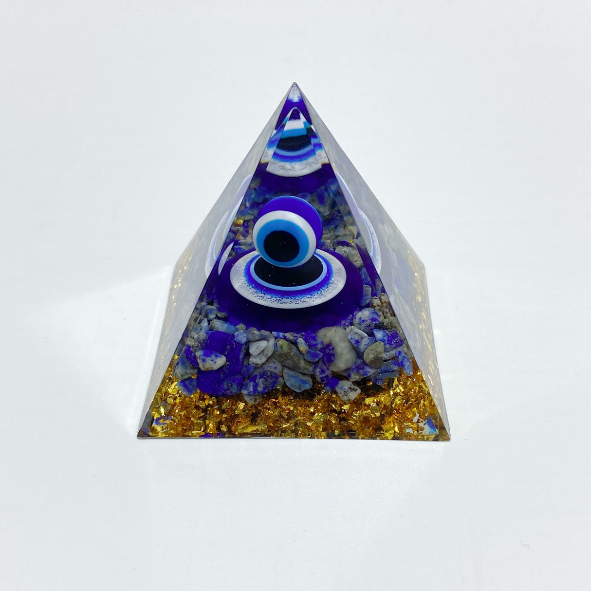 Lapis Lazuli Evil Eye Orgone Pyramid Wholesale