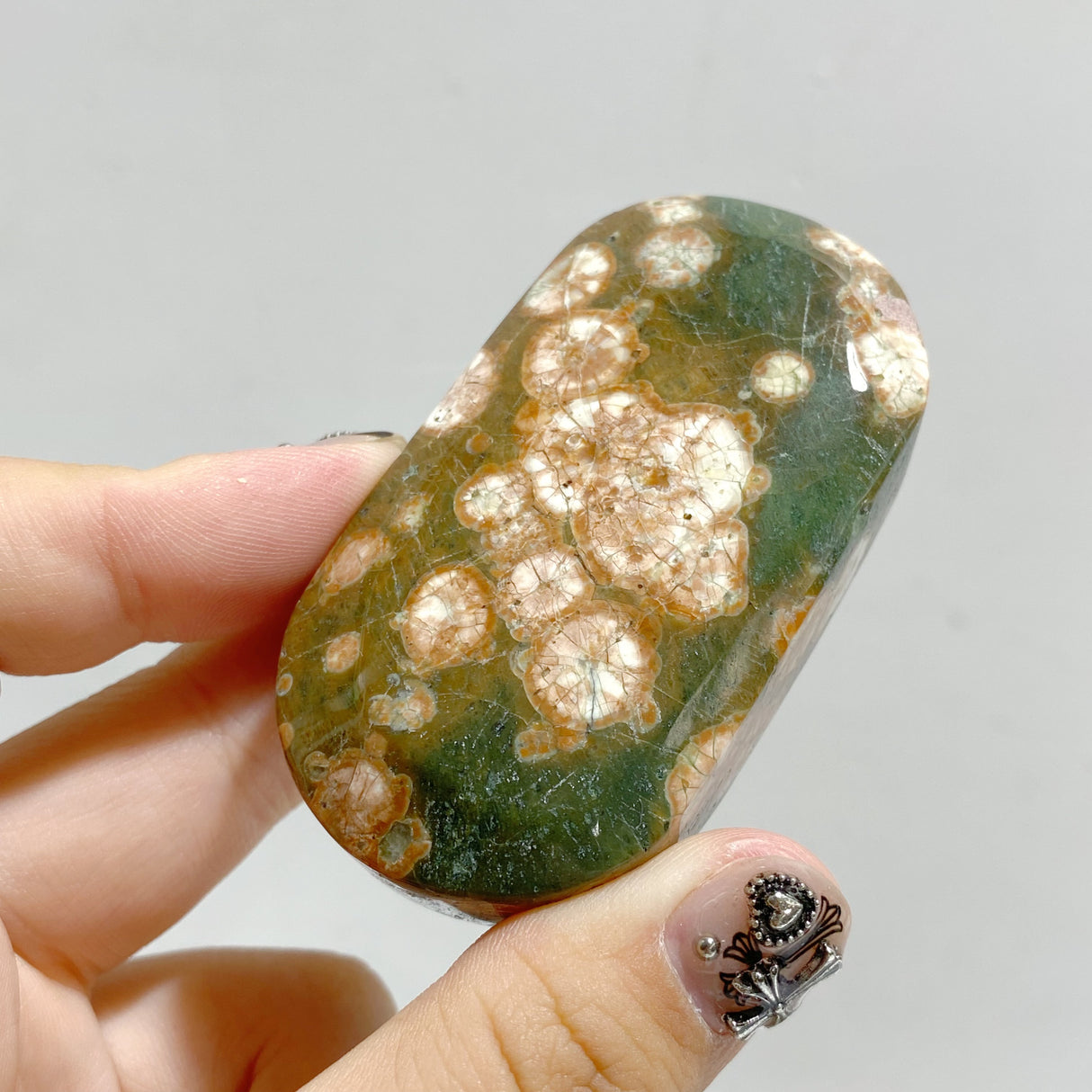 Rainforest Jasper Palm Stone Wholesale