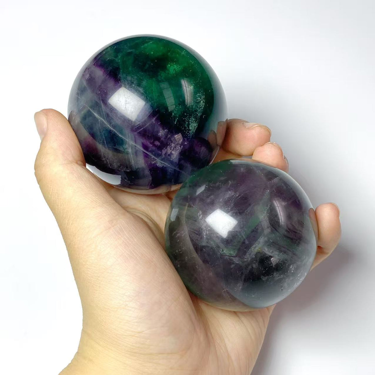 45.5KG Colorful Fluorite Rainbow Spheres 5-7cm (Sea Freight Only)