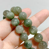 2 Pieces Green Rutile Quartz Cat Eye Flash Bracelets