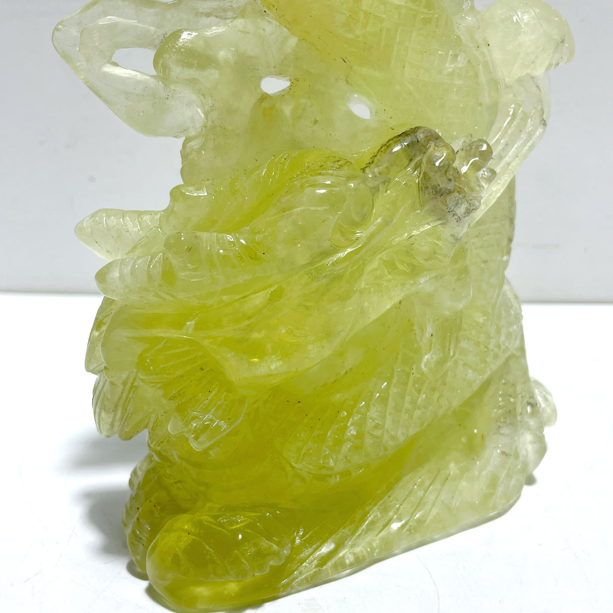 Unique Citrine Dragon Carving