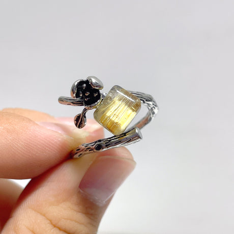 19 Pieces Beautiful Gold Rutile Quartz Different Styles Ring
