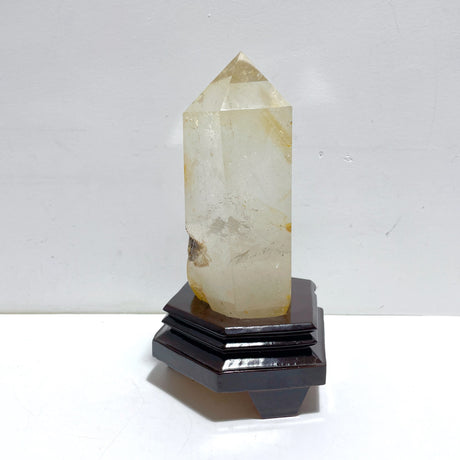 Large Clear Quartz Tower Point With Stand