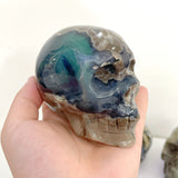 6 Pieces Volcano Agate Skull(UV-Reactive)